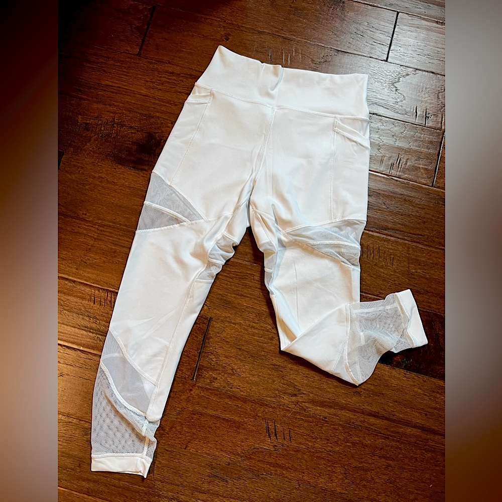 Lululemon white mesh leggings